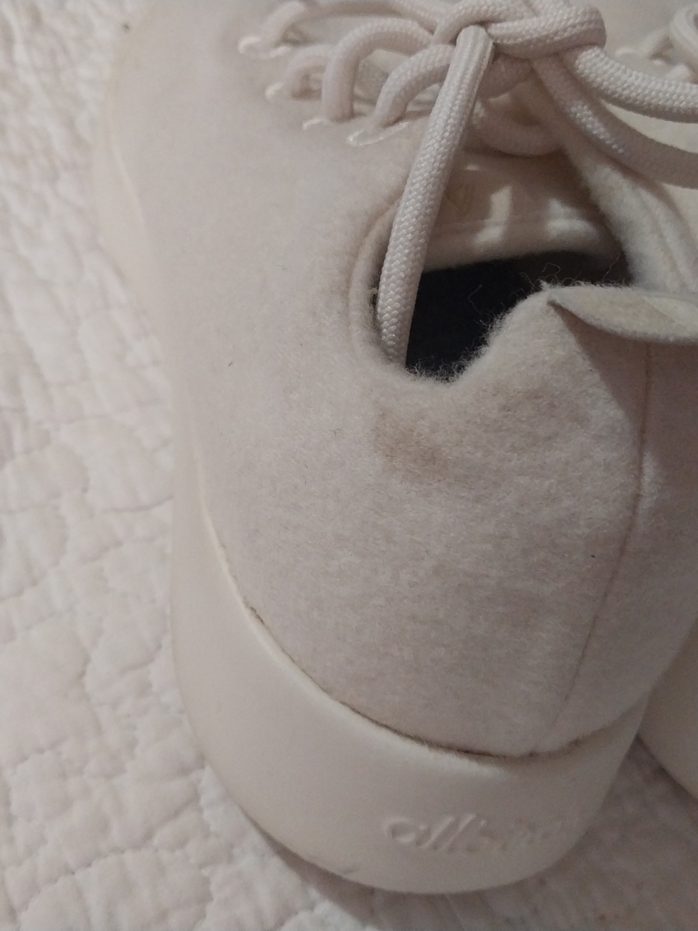 allbirds Women's Off-White Wool Runner-Up Sneakers Size 10 - Picture 4 of 12